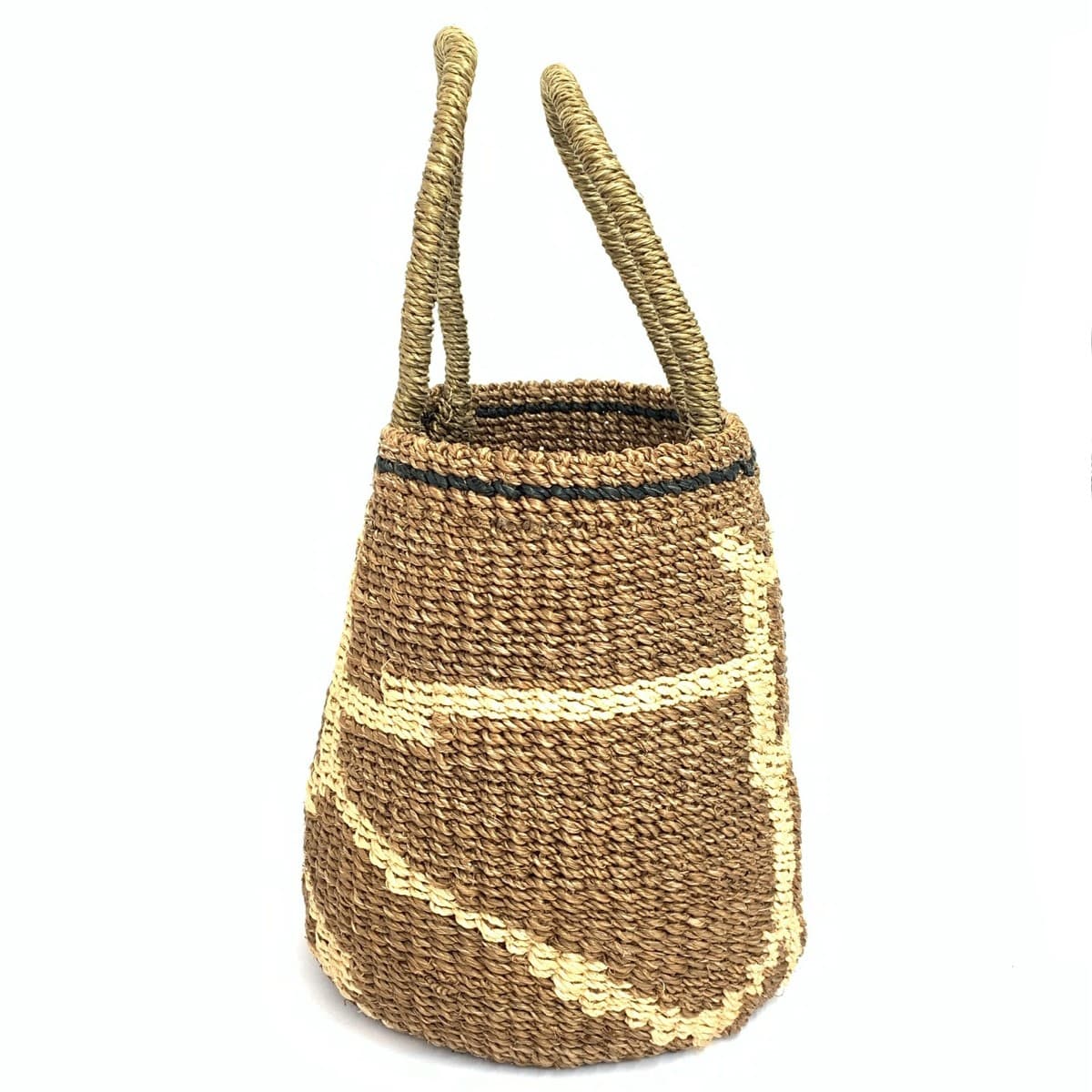 Marche Market Handbag Good Condition Raffia Brown Ladies 2