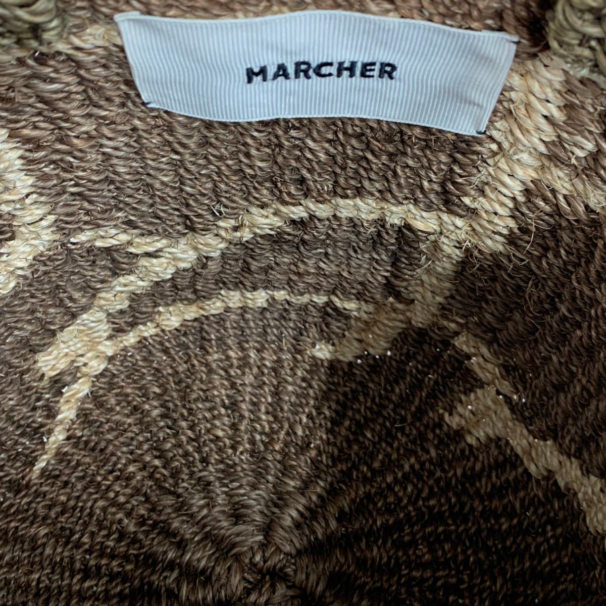 Marche Market Handbag Good Condition Raffia Brown Ladies 4