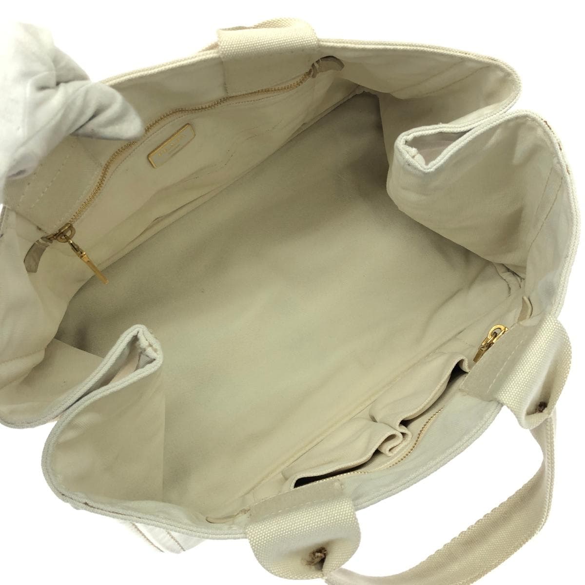 PRADA Canapa Canvas White Ladies 8
