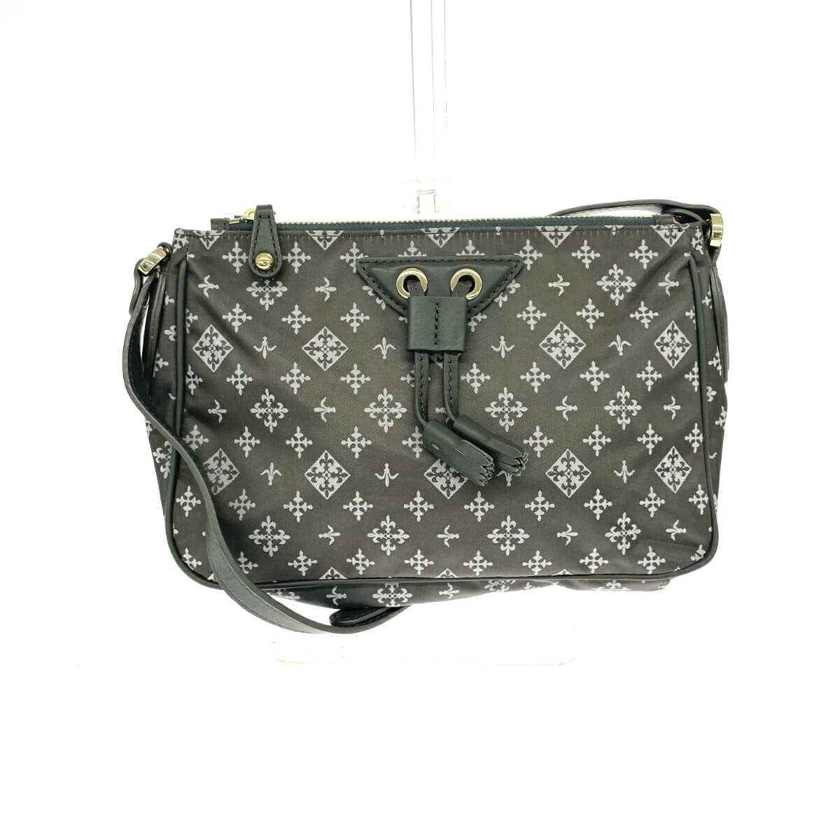 Russet Rassit Shoulder Bag Monogram Nylon Gray Women's