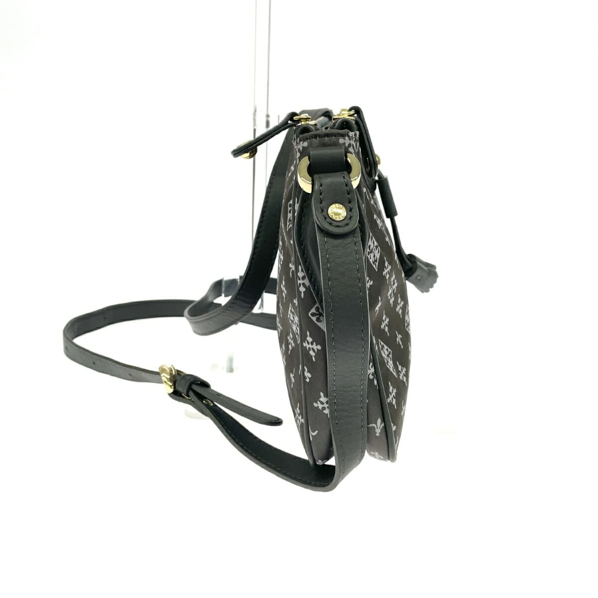 Russet Rassit Shoulder Bag Monogram Nylon Gray Women's 2