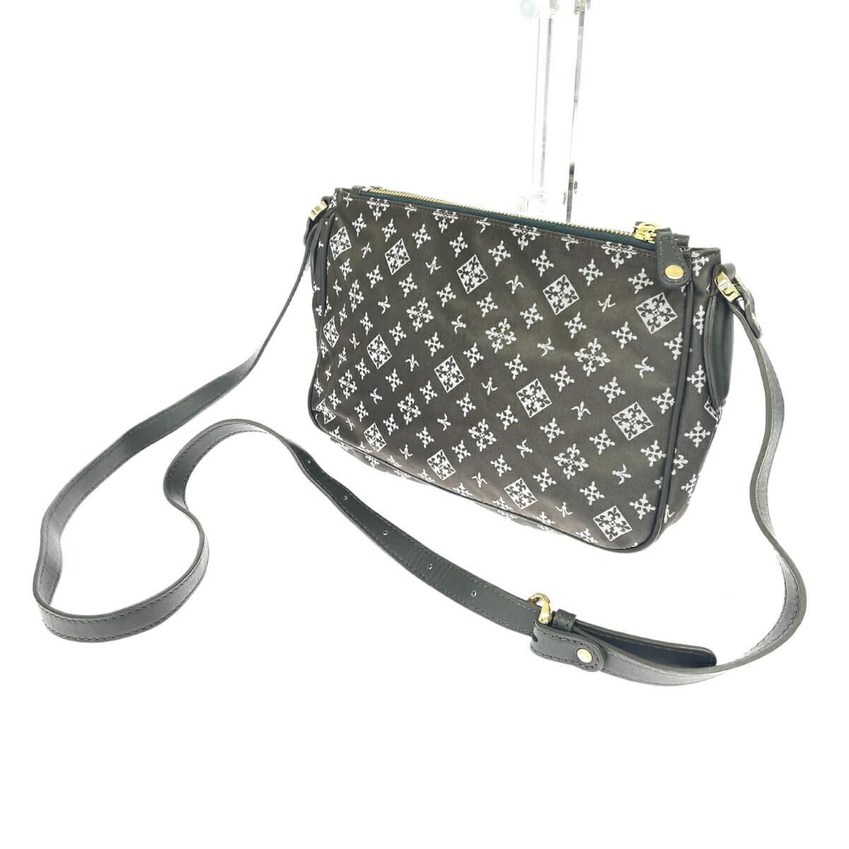 Russet Rassit Shoulder Bag Monogram Nylon Gray Women's 3