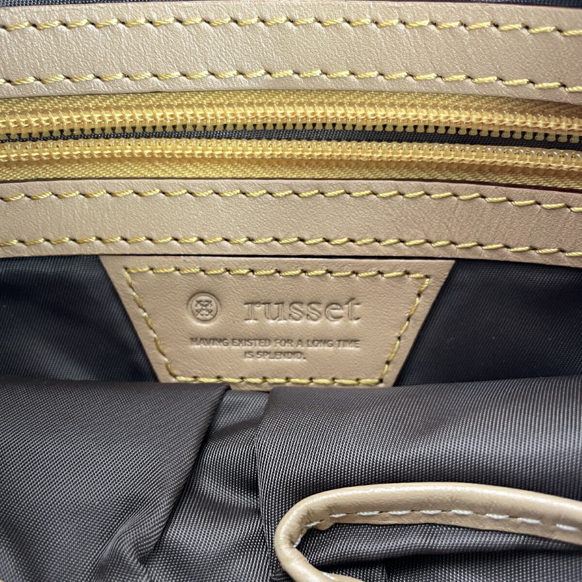 Russet Rassit Shoulder Bag Monogram Nylon Gray Women's 5