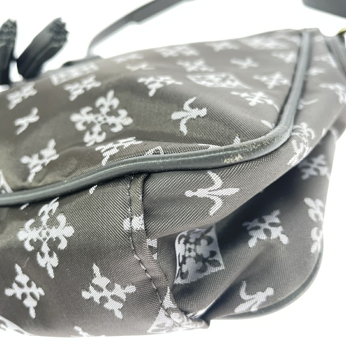 Russet Rassit Shoulder Bag Monogram Nylon Gray Women's 7