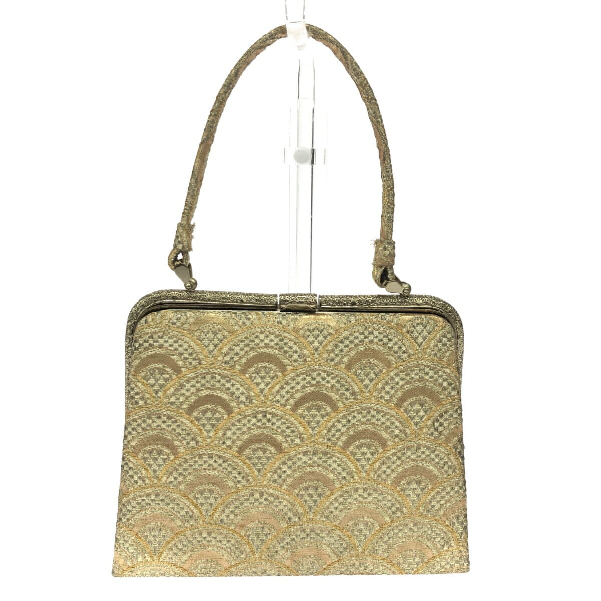 Gamaguchi handbag - Traditional Japanese style / Satin - Gold color - Women's