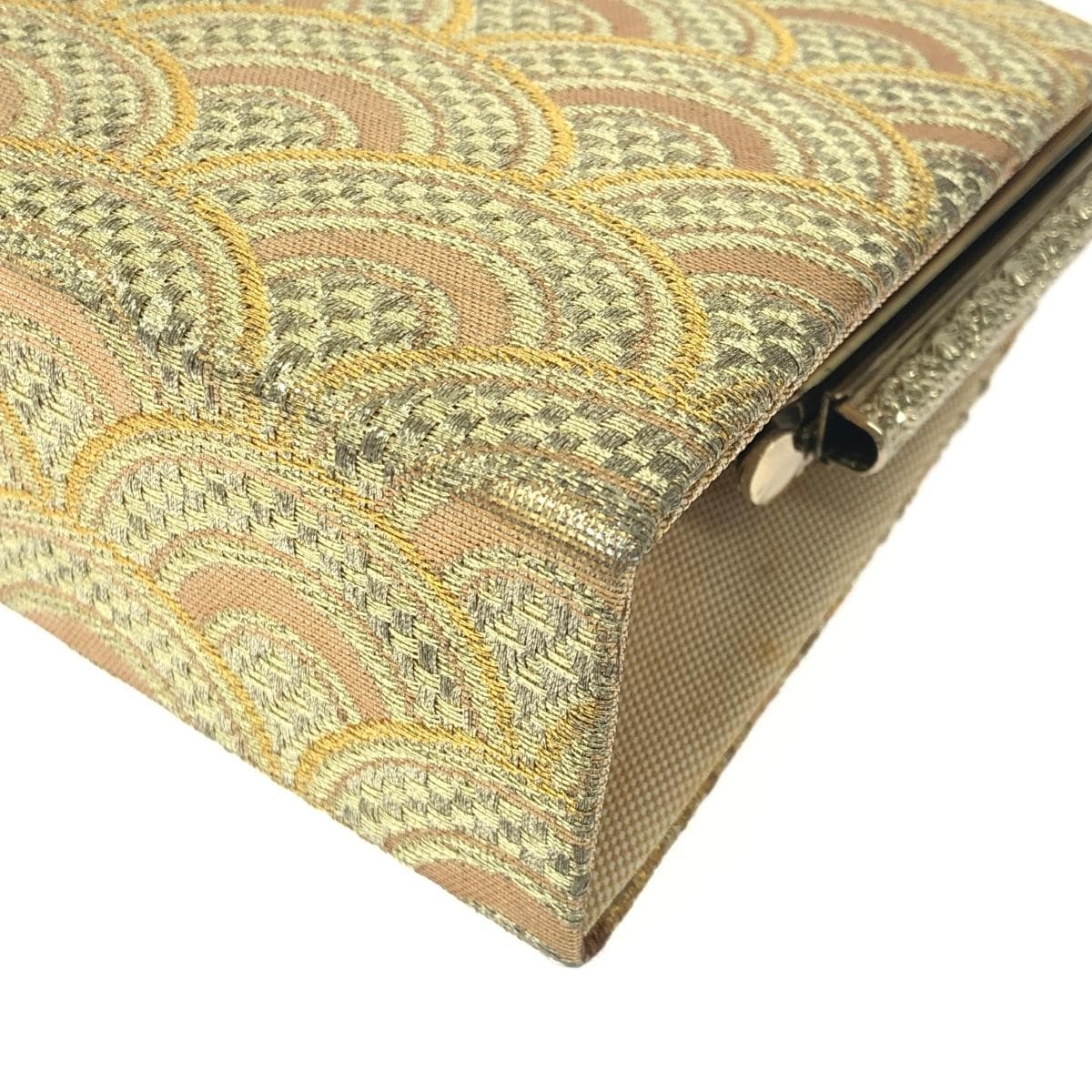 Gamaguchi handbag - Traditional Japanese style / Satin - Gold color - Women's 6