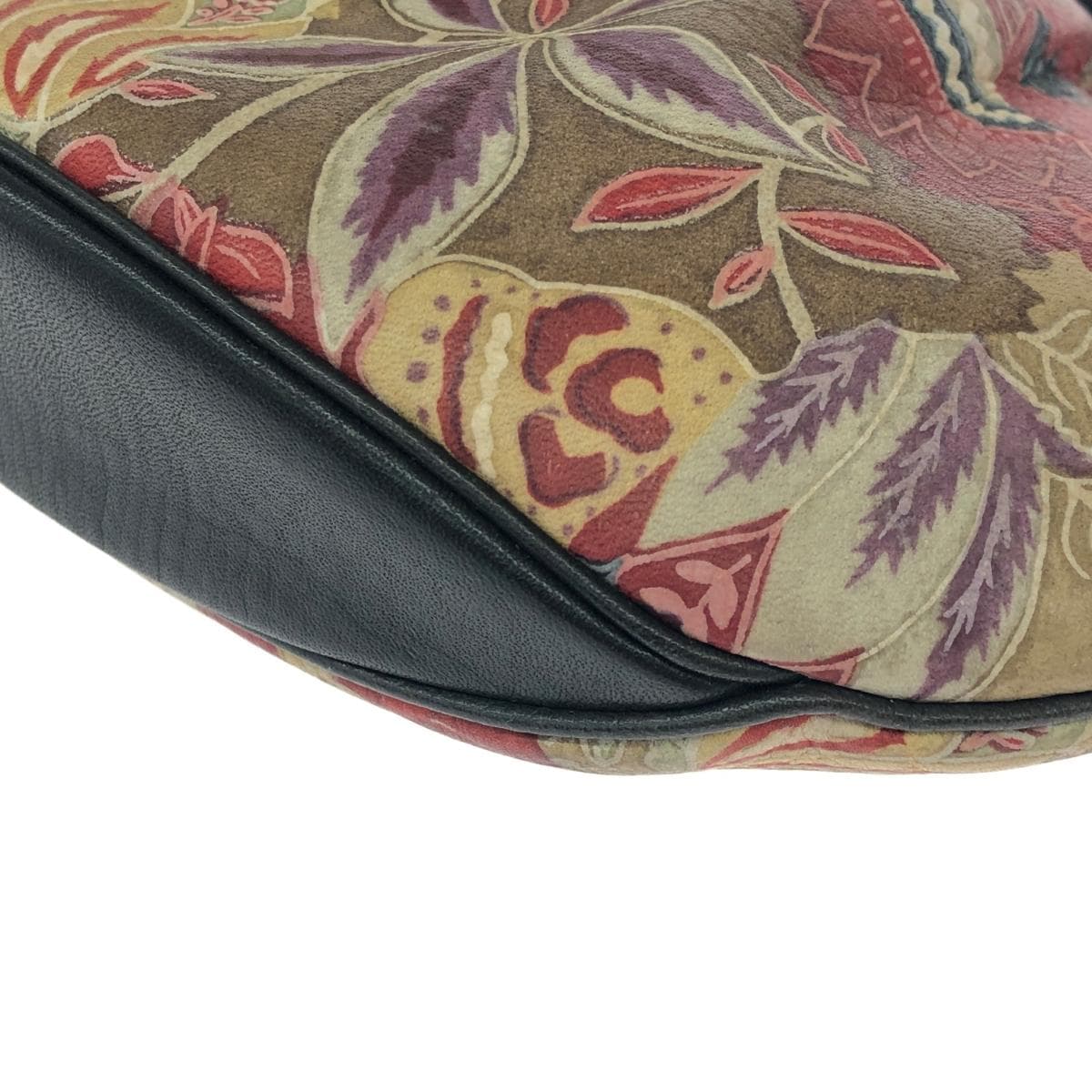 Frame purse handbag, traditional Japanese style / floral pattern / leather, red, for women 6