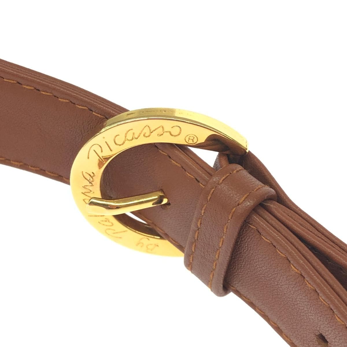 Paloma Picaso Drawstring Shoulder Bag Leather Brown Women's 6