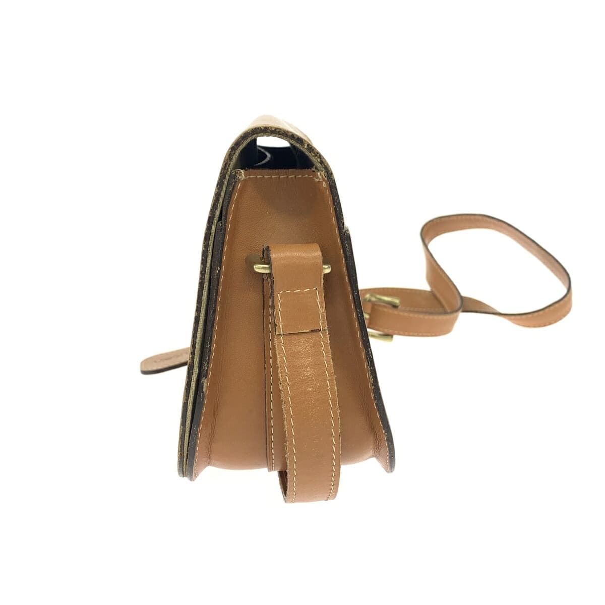 CALVIN KLEIN Shoulder Bag Vintage/Leather Brown Women's 2