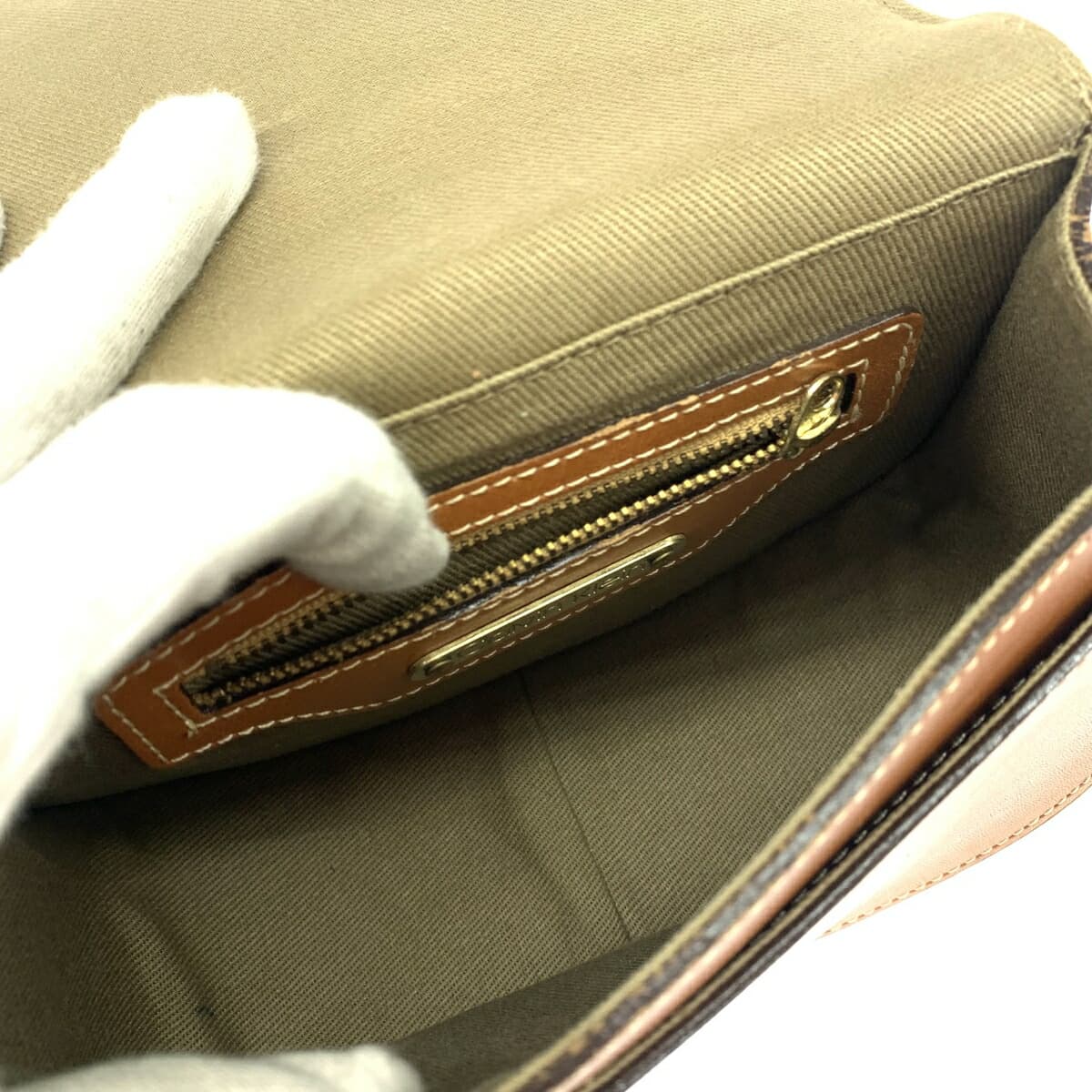 CALVIN KLEIN Shoulder Bag Vintage/Leather Brown Women's 6