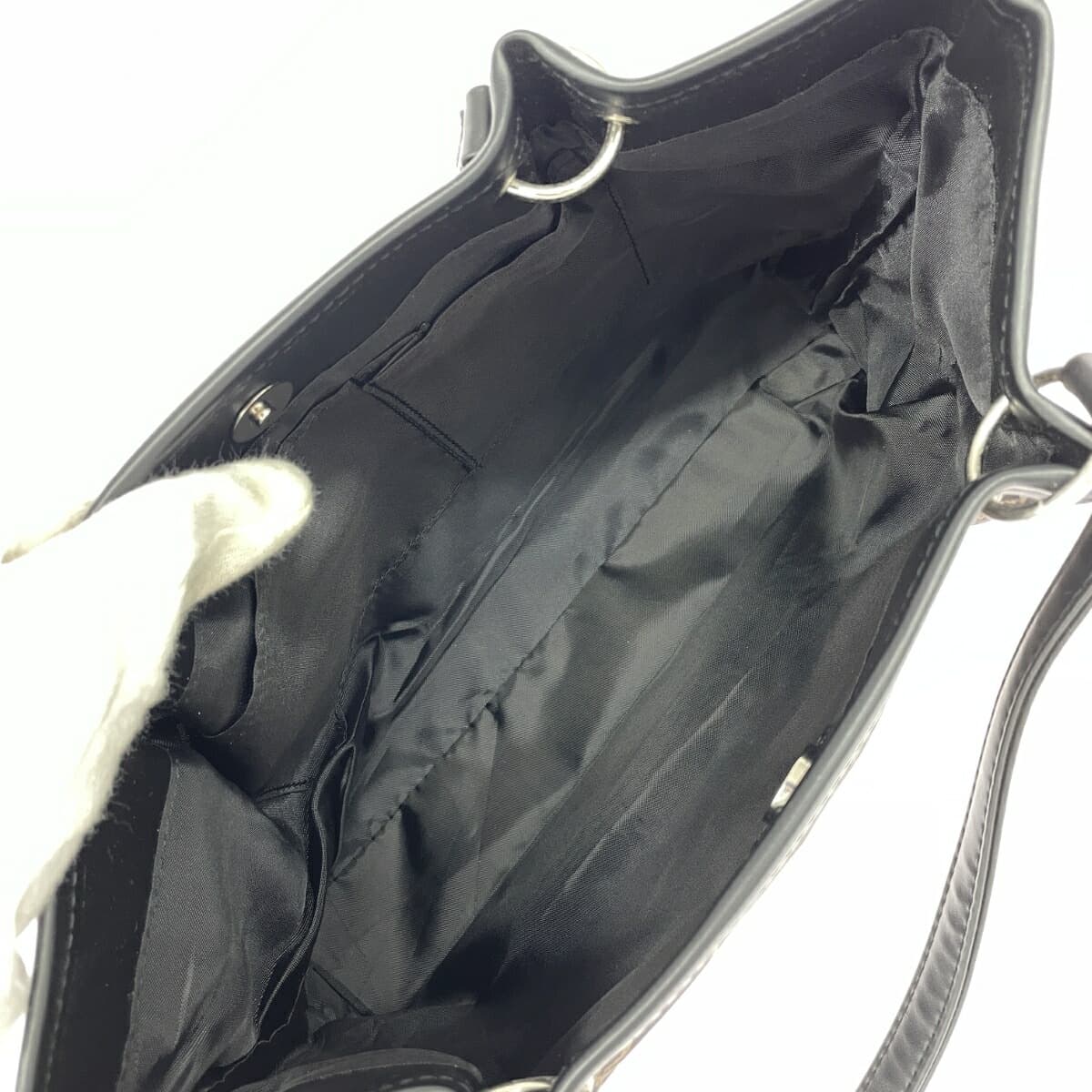 ROBERTA DI CAMERINO Tote Bag in Good Condition Nylon Black/Brown for Women 7