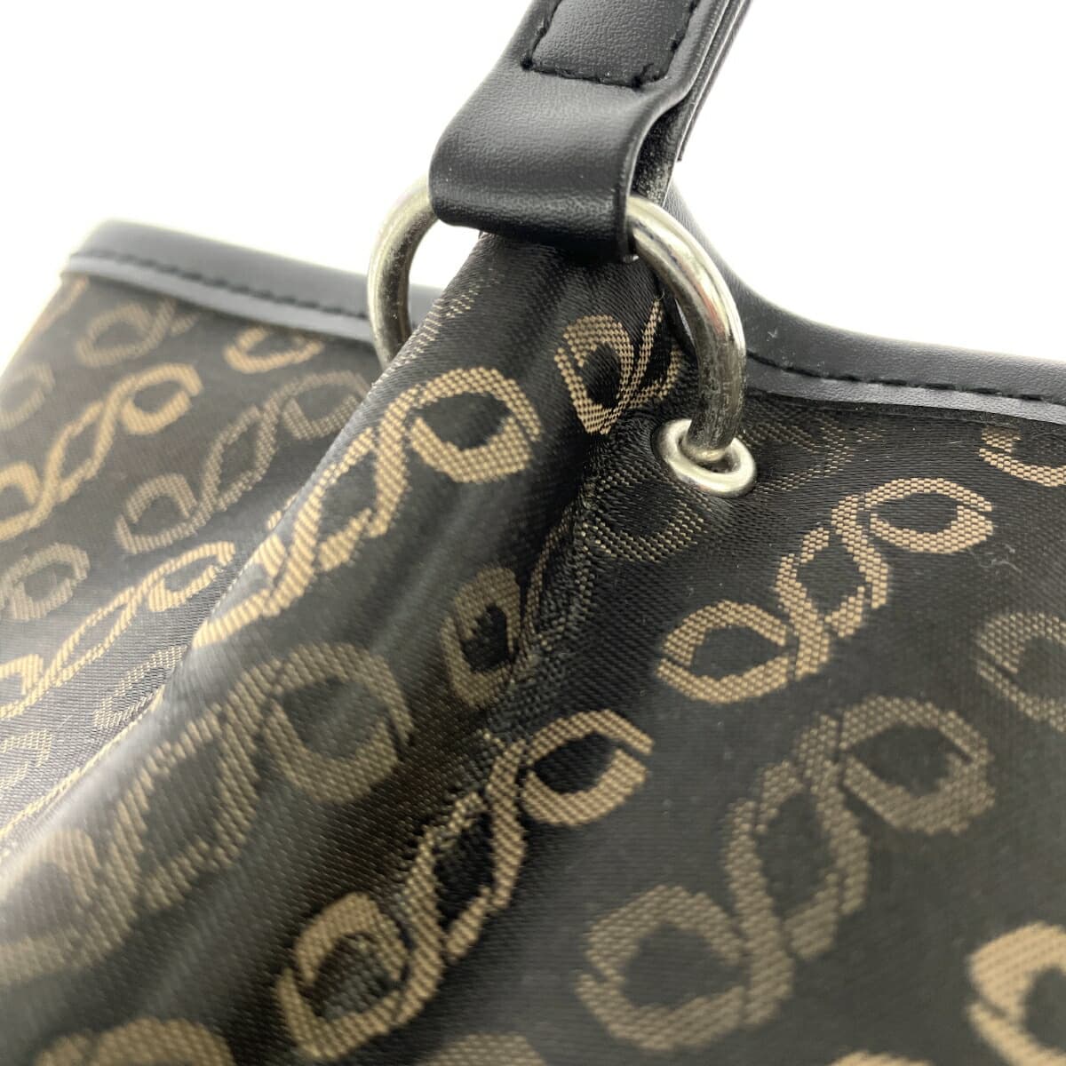 ROBERTA DI CAMERINO Tote Bag in Good Condition Nylon Black/Brown for Women 8