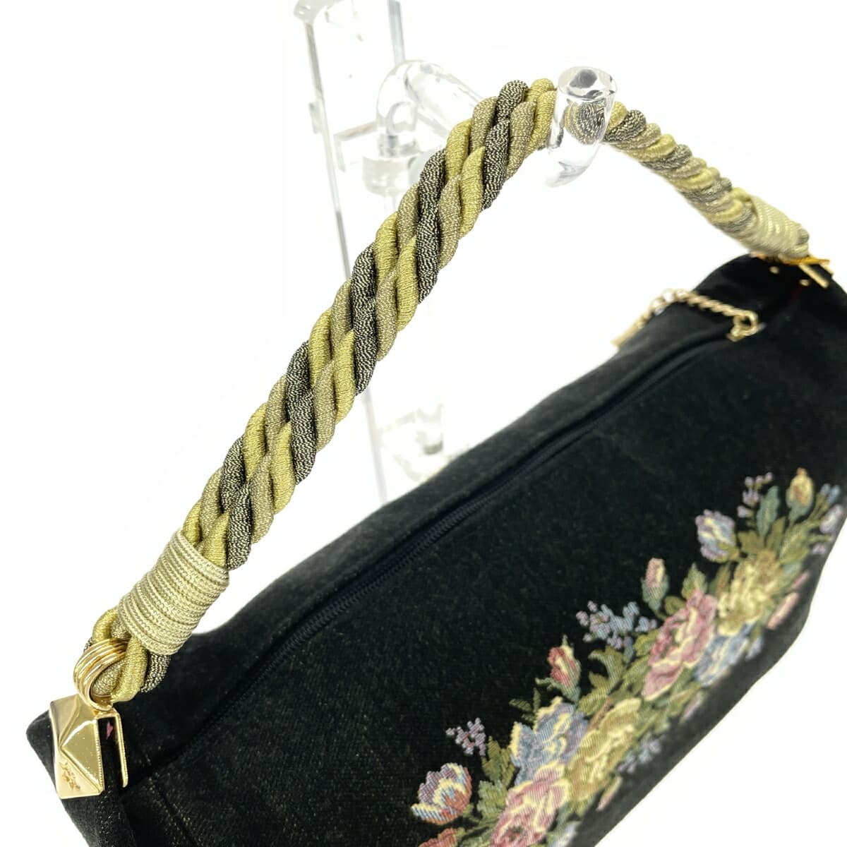 Think Bee Board Bag, unused, floral bouquet, tapestry, black, ladies 4