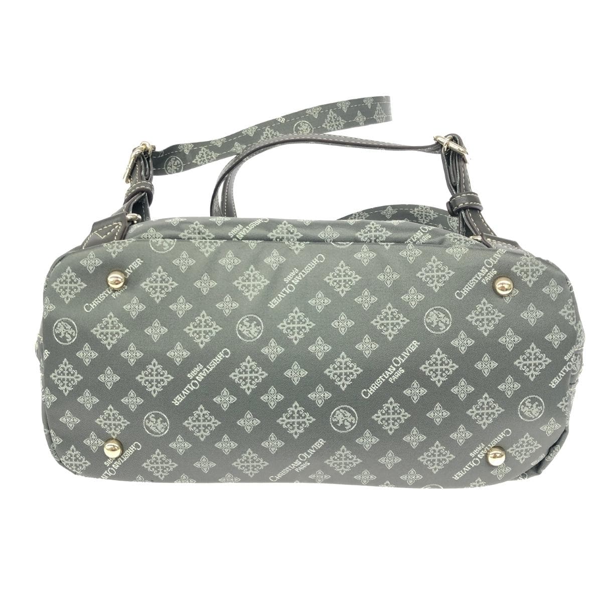 CHRISTIAN OLIVIER Multiway Backpack / Mini Shoulder Bag Set in Excellent Condition Monogram / Nylon / Olive Olive Ladies 5