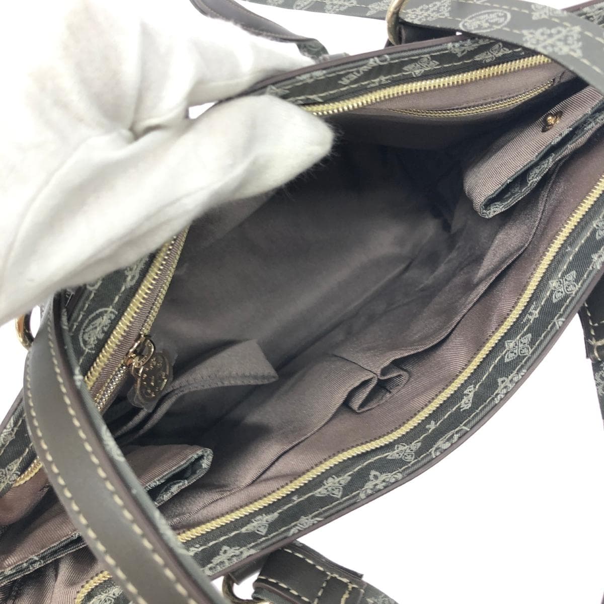 CHRISTIAN OLIVIER Multiway Backpack / Mini Shoulder Bag Set in Excellent Condition Monogram / Nylon / Olive Olive Ladies 6