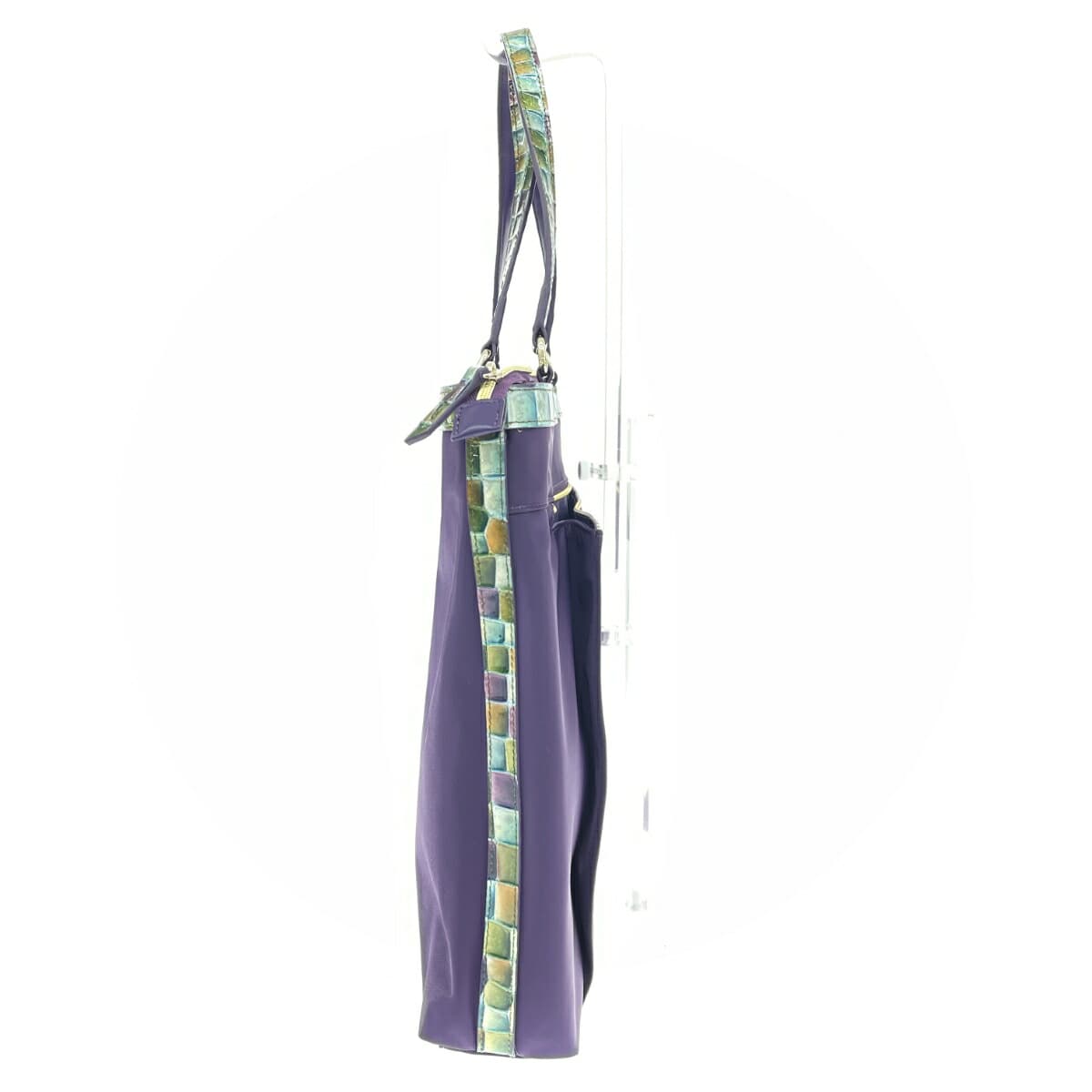 modaprincipe Tote Bag in Excellent Condition Nylon × Enamel Purple for Women 2