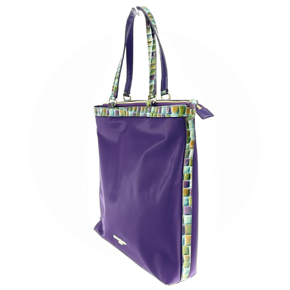 modaprincipe Tote Bag in Excellent Condition Nylon × Enamel Purple for Women 3