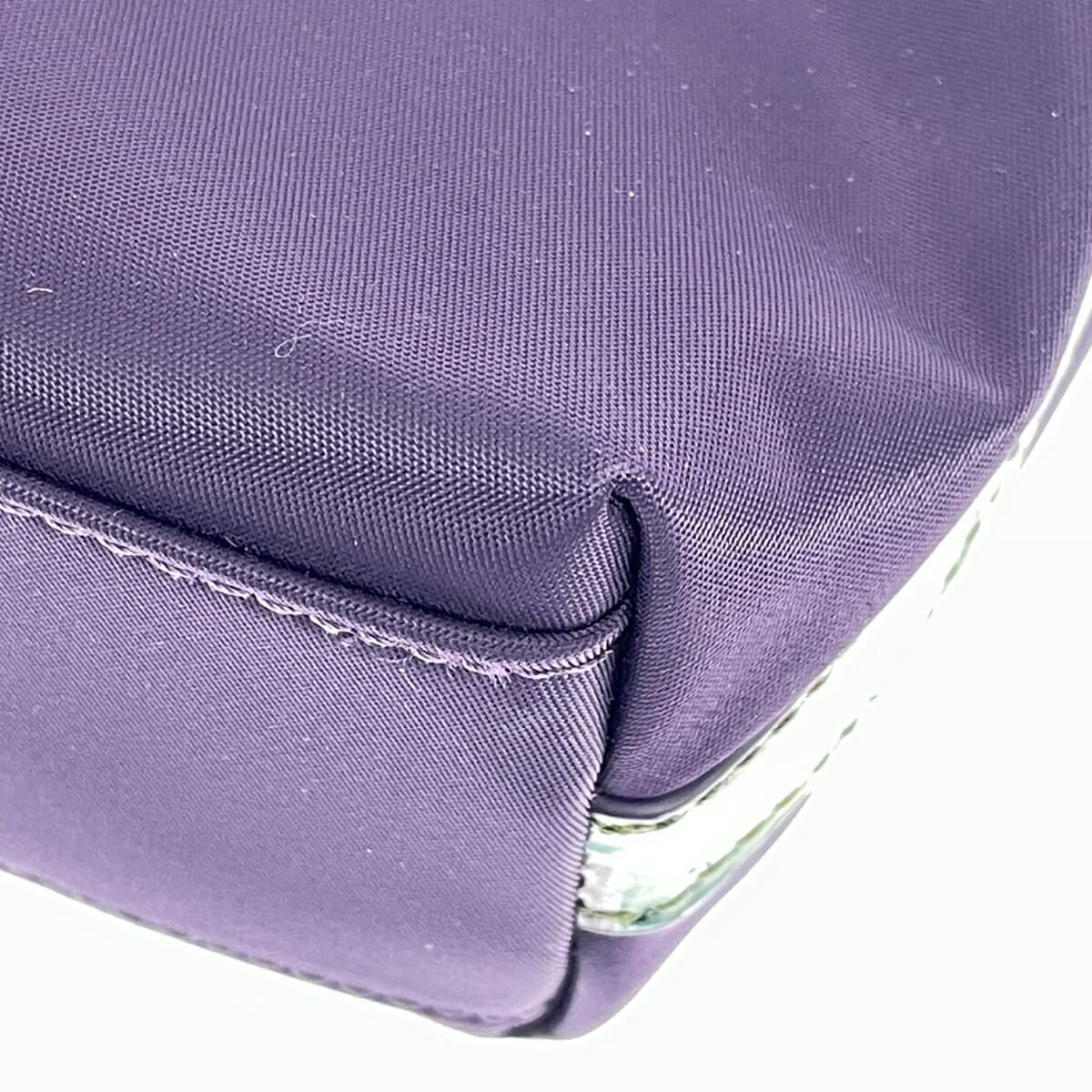 modaprincipe Tote Bag in Excellent Condition Nylon × Enamel Purple for Women 6