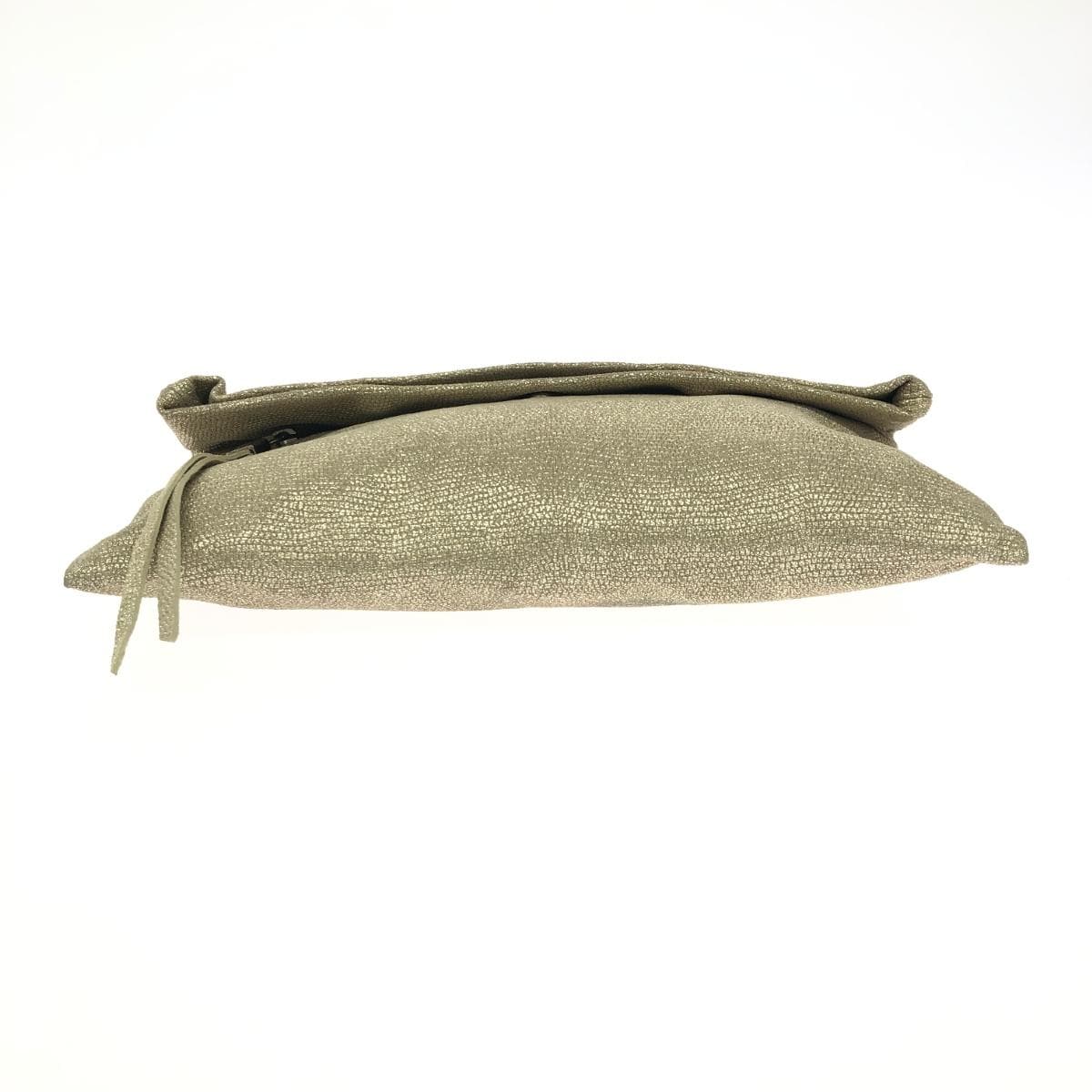 GIANNI CHIARINI Clutch Bag Good Condition Strap Leather Gold Color Women's 4