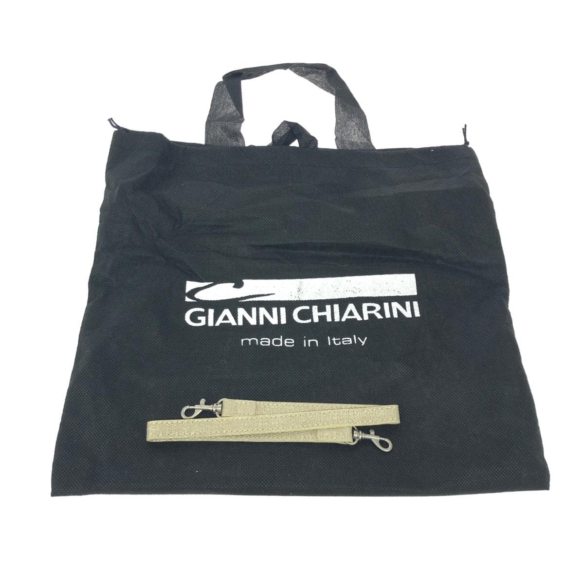 GIANNI CHIARINI Clutch Bag Good Condition Strap Leather Gold Color Women's 7