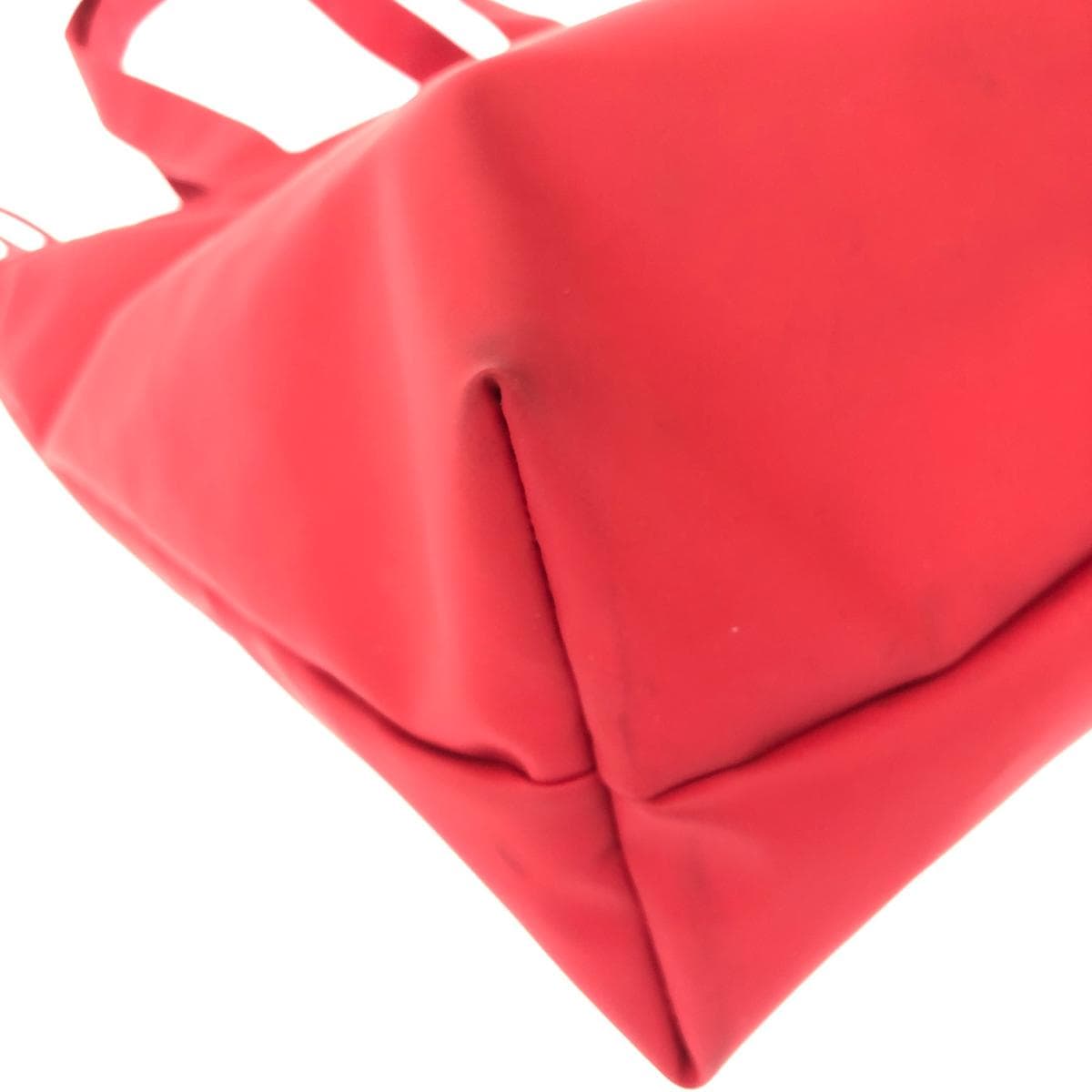 Kawakawa Rubber Tote Bag Big Zipper PVC Red Ladies 10