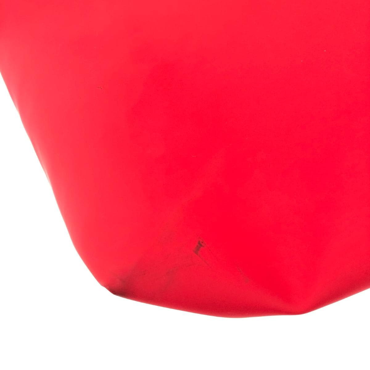 Kawakawa Rubber Tote Bag Big Zipper PVC Red Ladies 9