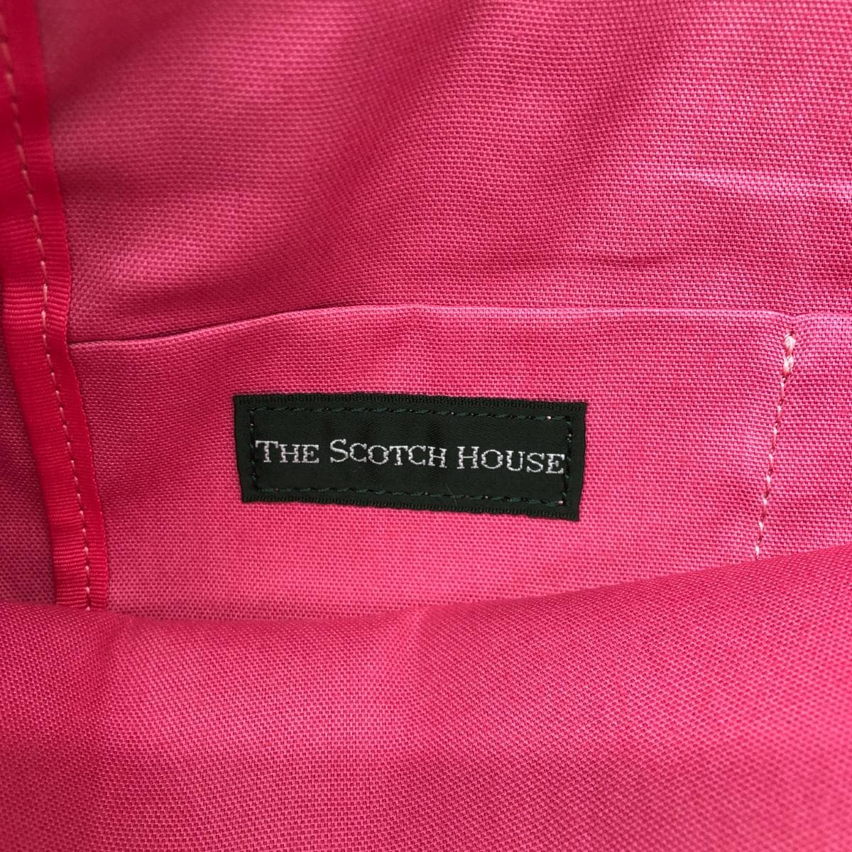 The Scotch House tote bag in good condition, featuring icon embroidery/check pattern/tweed, gray, for ladies 9