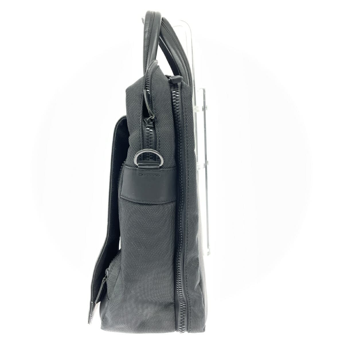 LANVIN 2WAY Business Bag Nylon × Leather Black Men's 2