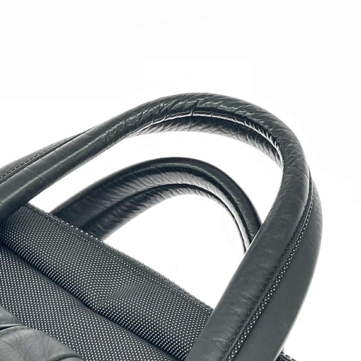 LANVIN 2WAY Business Bag Nylon × Leather Black Men's 7
