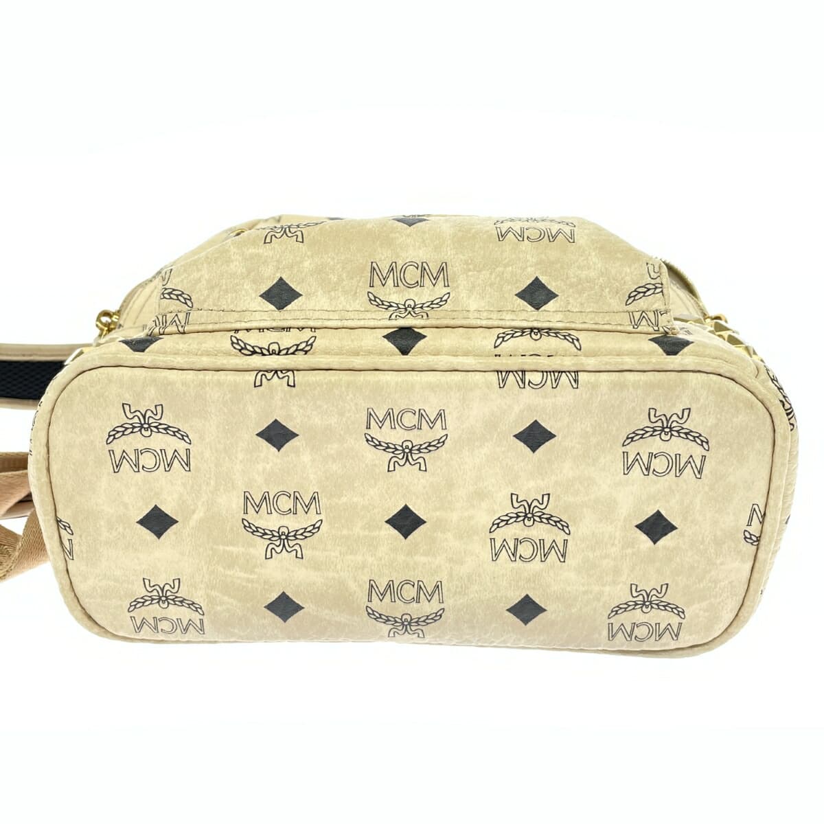 MCM Backpack Visetos/Leather × Studs 10351710 Beige Ladies 5