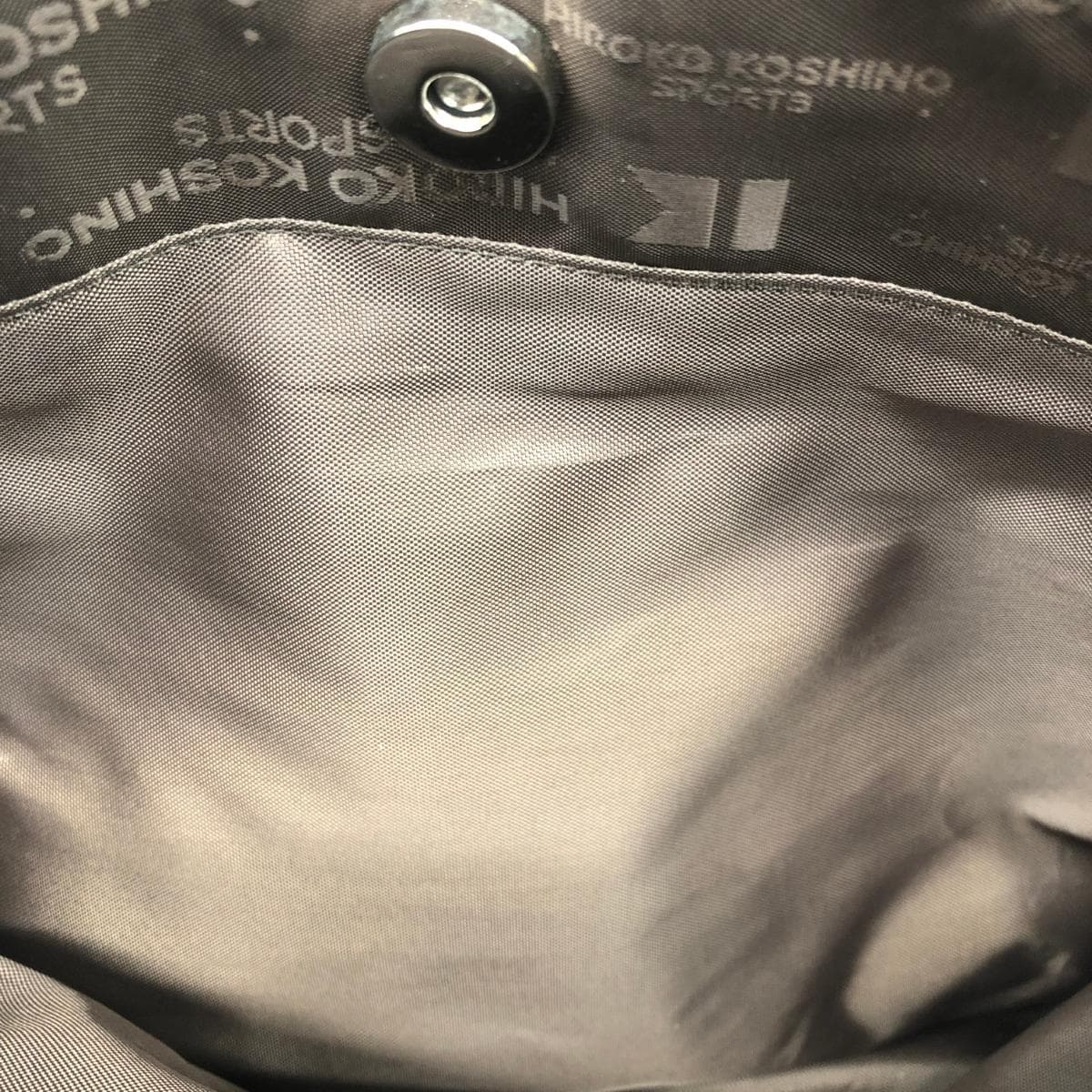 HIROKO KOSHINO 2WAY Boston Bag/Shoulder Set Total Logo/Nylon/Dark Brown Women's 4