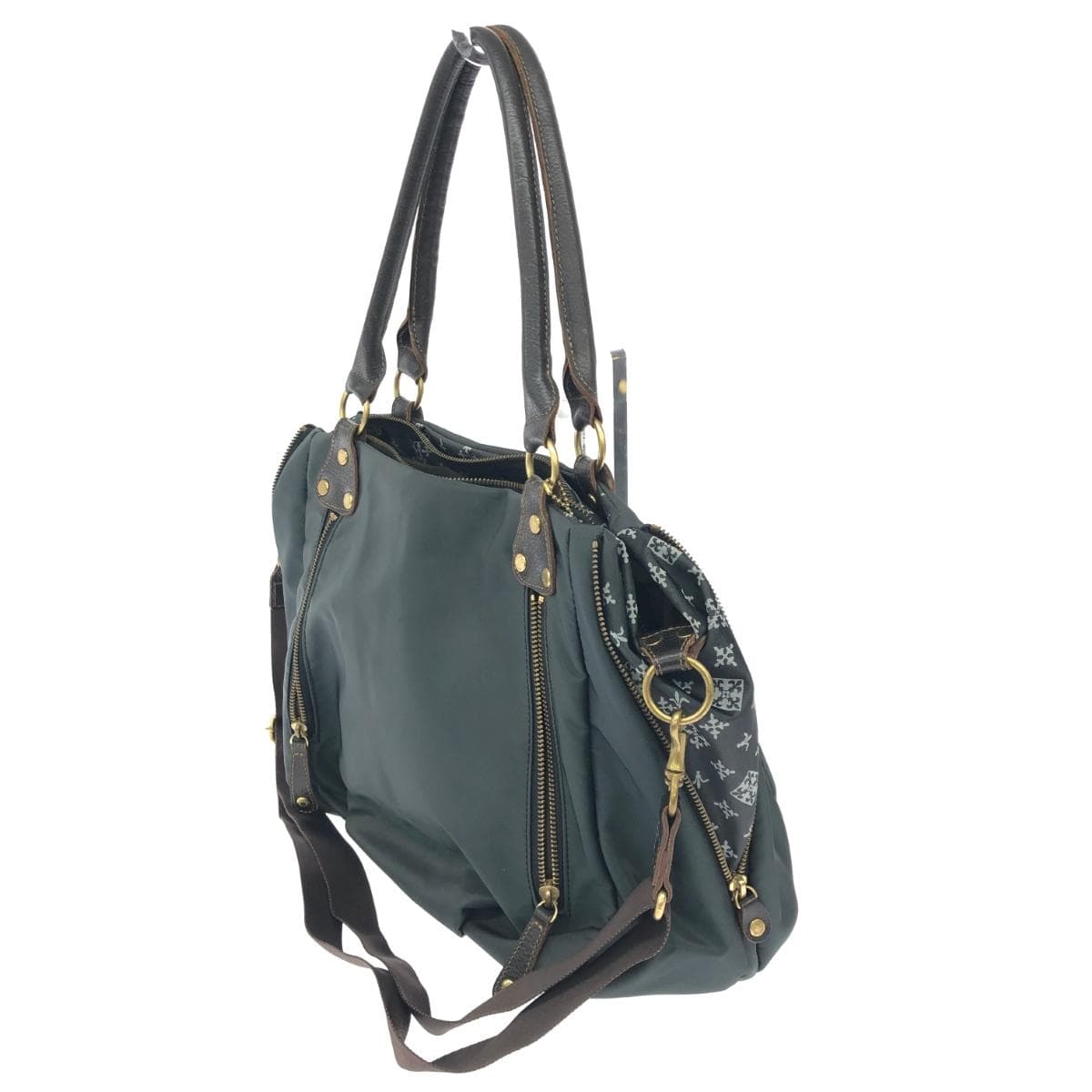 russet LACIT 2WAY tote bag Monogram/Nylon/Olive Women's 3