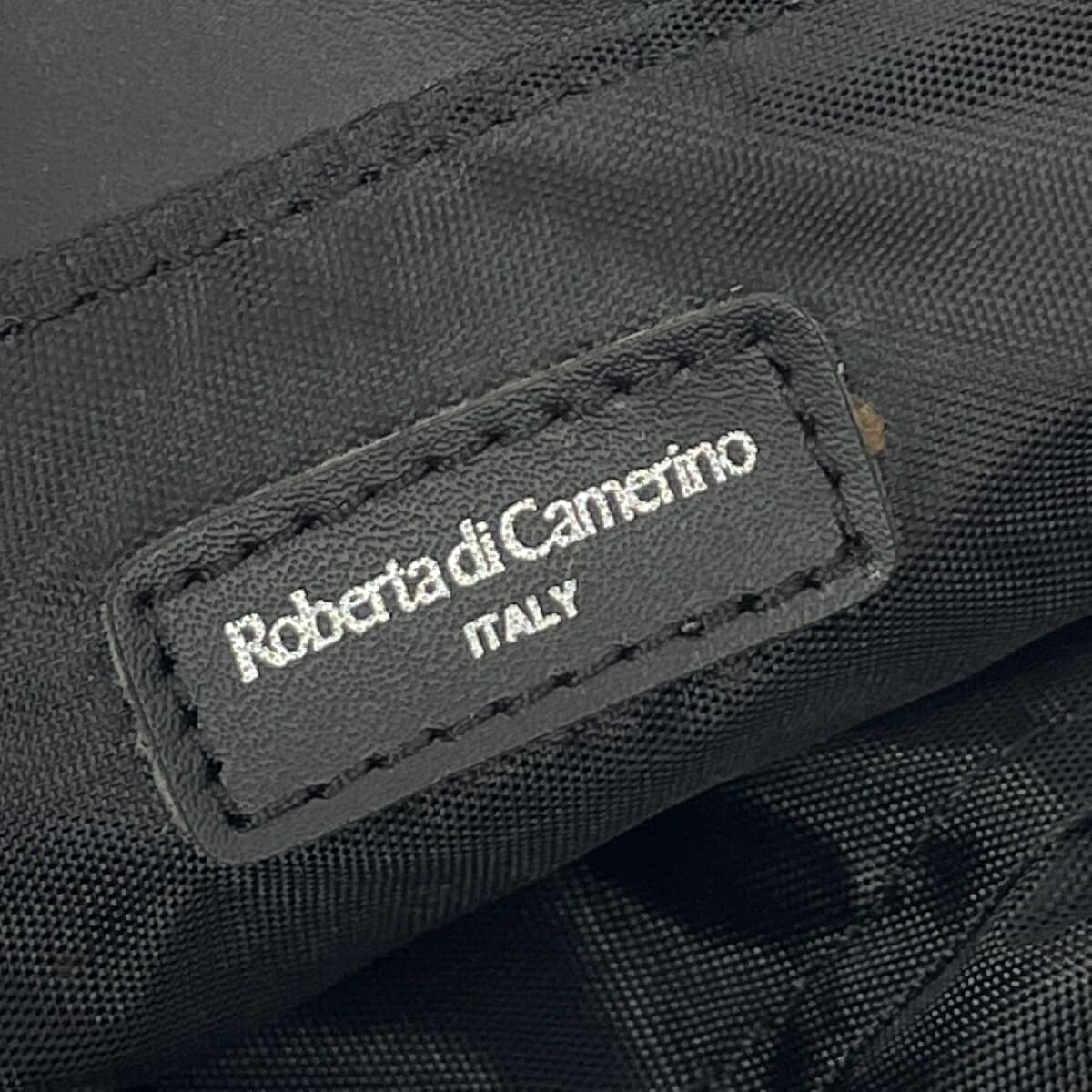 ROBERTA DI CAMERINO Mini Tote Bag Like New R Logo/Nylon Black Ladies 6