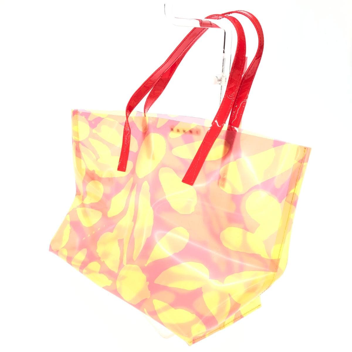 MARNI Tote Bag Flower/Vinyl Red/Yellow Women's 3
