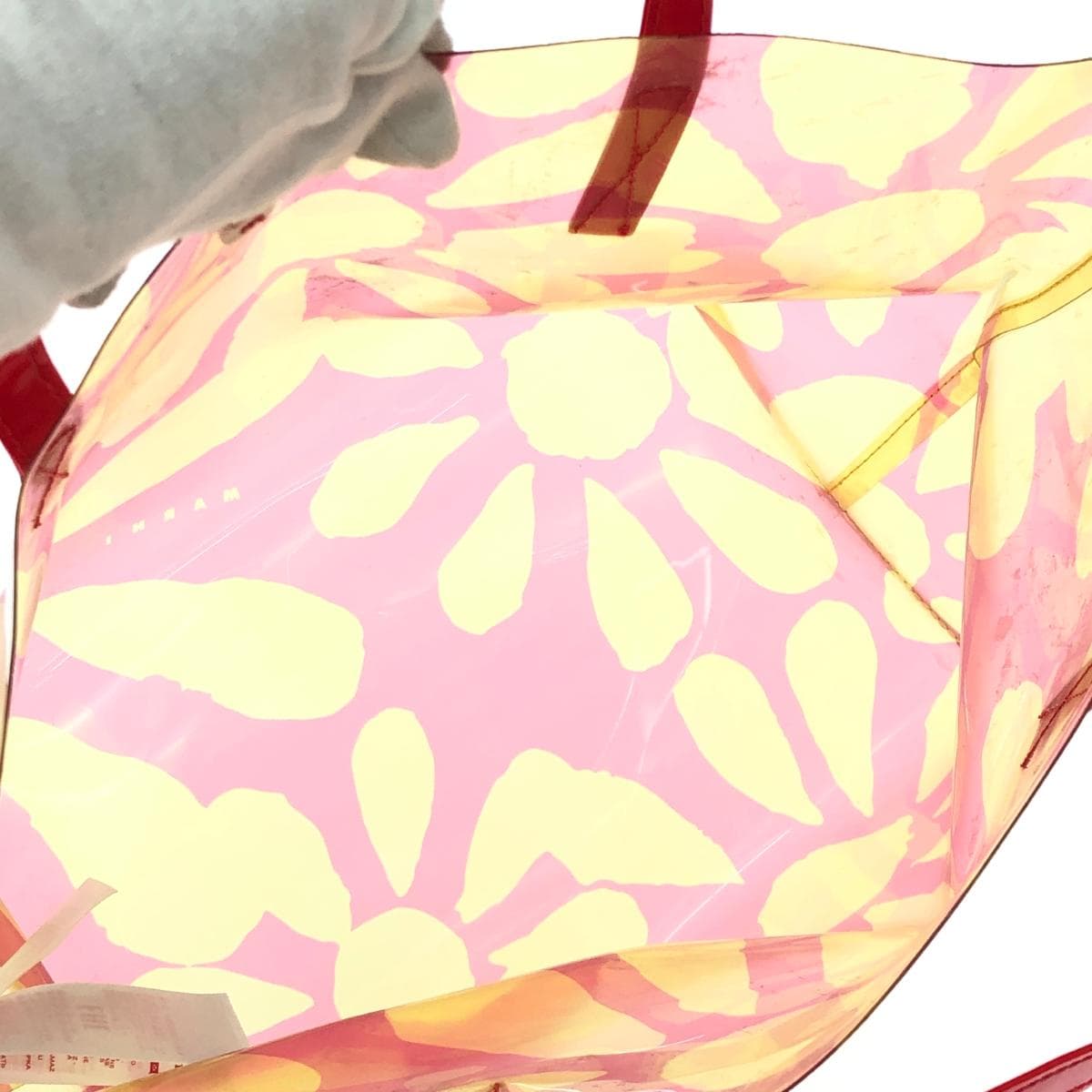 MARNI Tote Bag Flower/Vinyl Red/Yellow Women's 5
