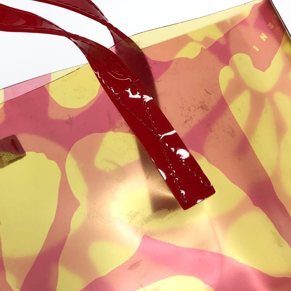 MARNI Tote Bag Flower/Vinyl Red/Yellow Women's 6