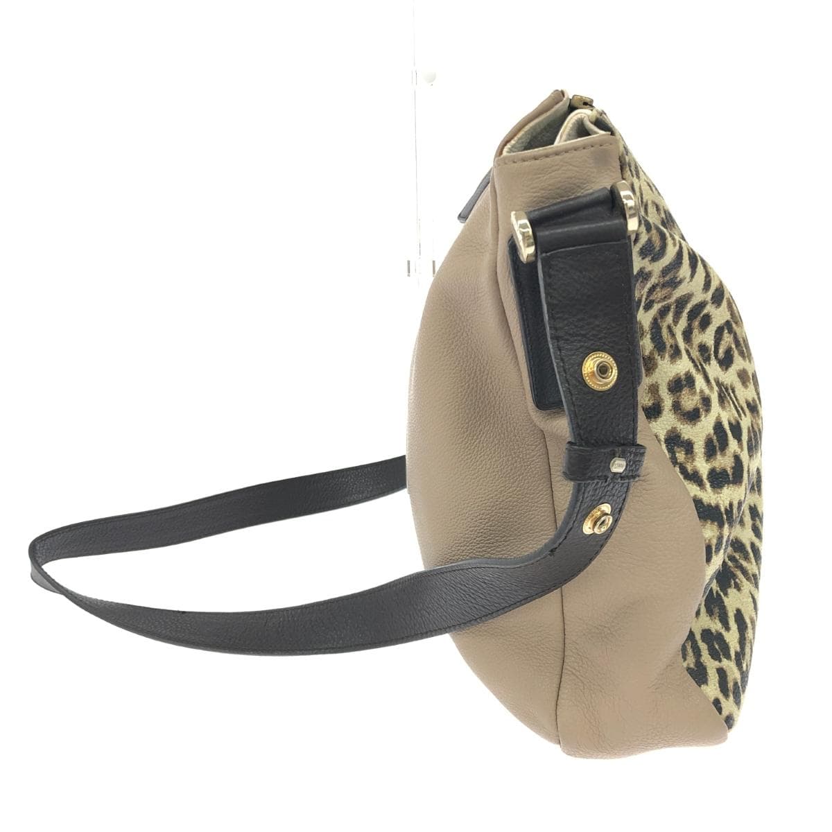 FURLA Furla Shoulder Bag Leopard Print / Leather Brown Women's 2