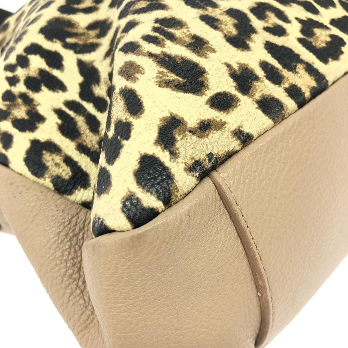 FURLA Furla Shoulder Bag Leopard Print / Leather Brown Women's 8