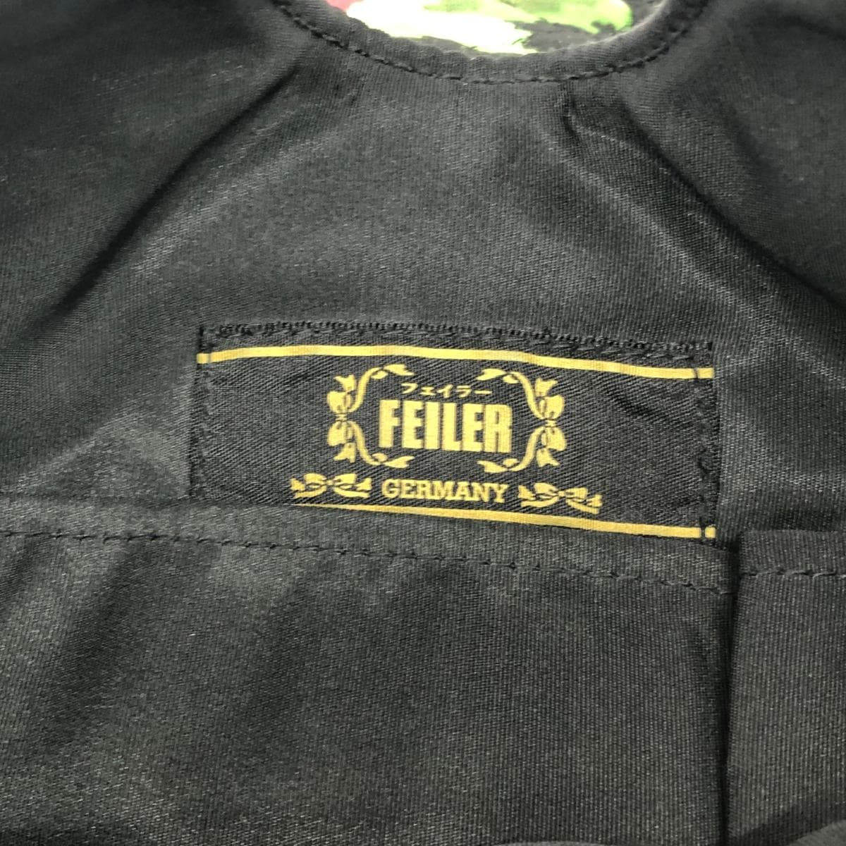 FEILER Tote Bag Good Condition Quilting Black Ladies 7