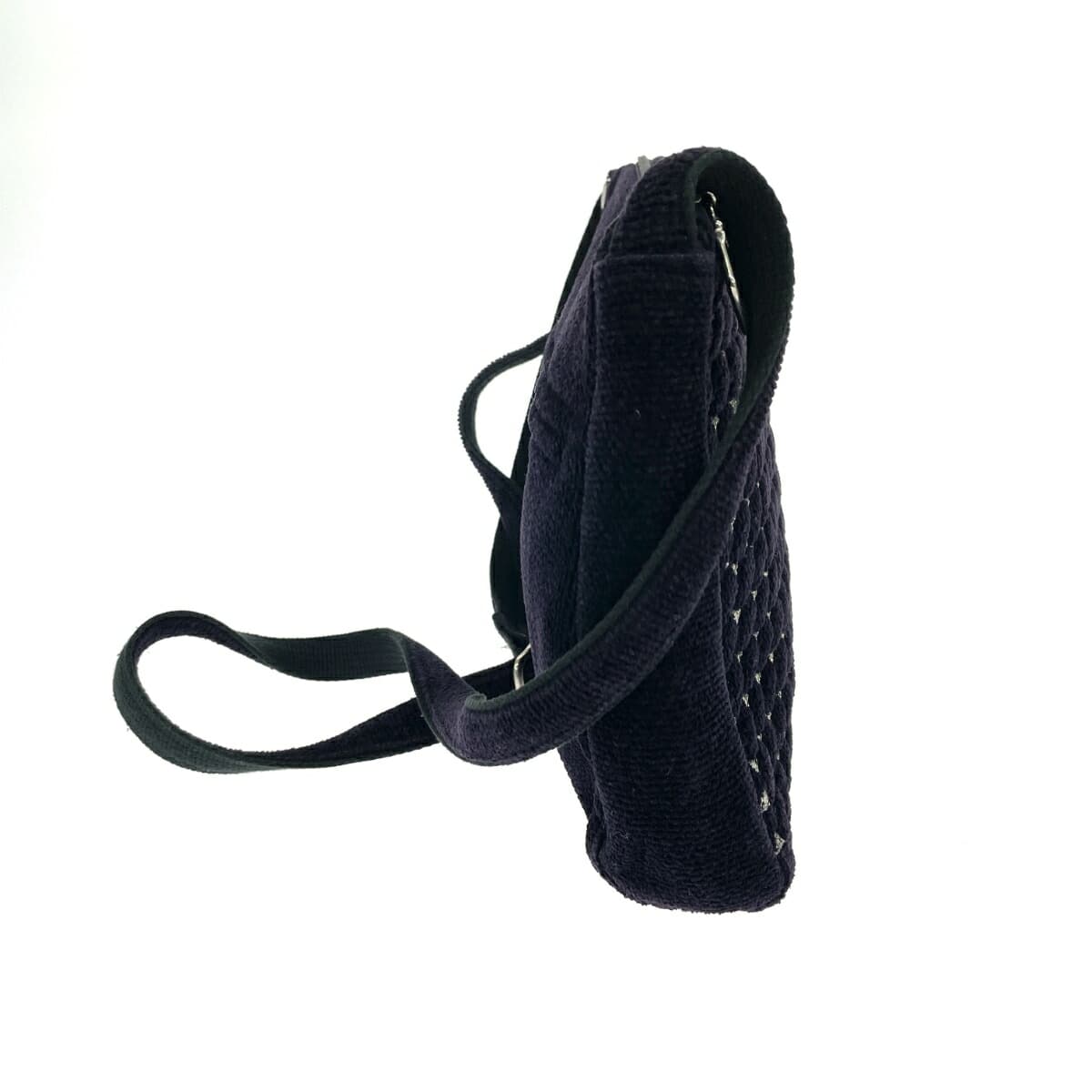 FEILER Shoulder Bag Chenille Weave Purple Ladies 2