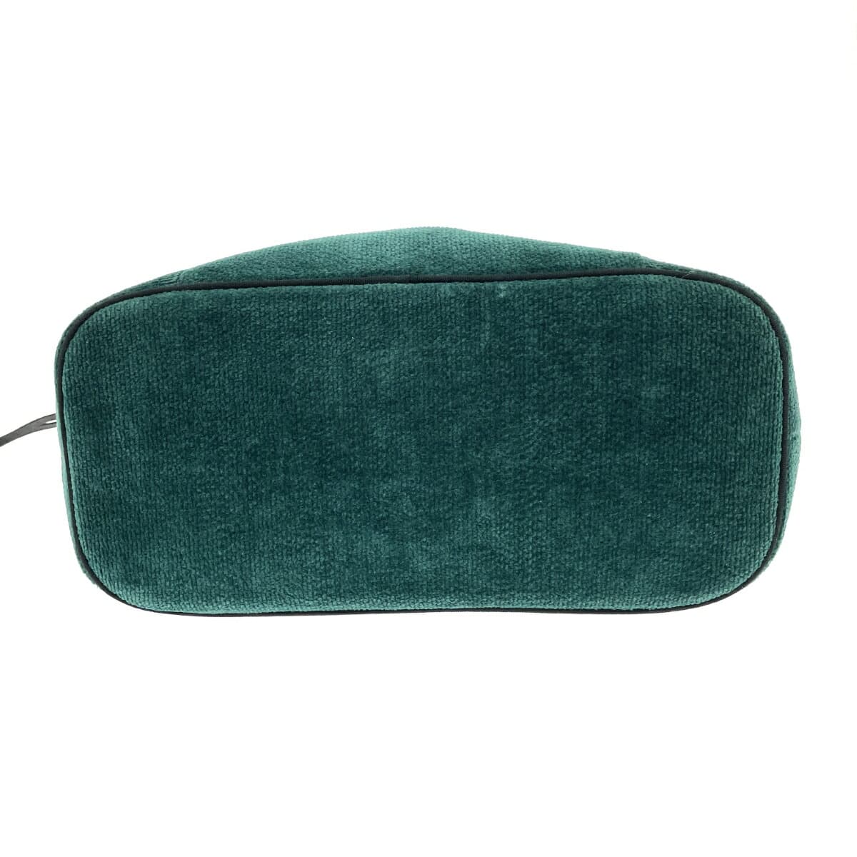 FEILER Tote Bag Chenille Weave × Leather Green Ladies 5