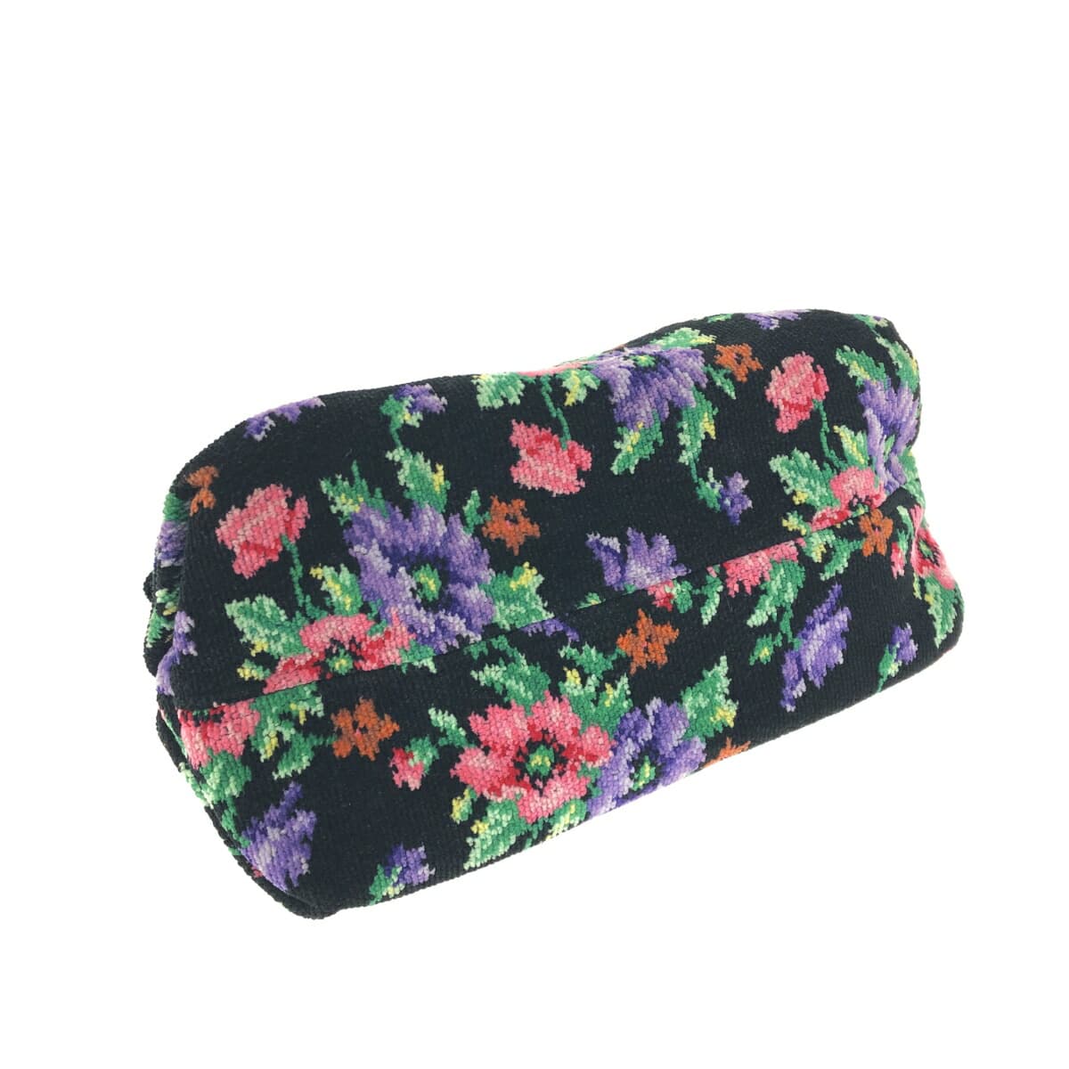 FEILER Frill Handbag Poppies/Chenille Weave Black Ladies 4