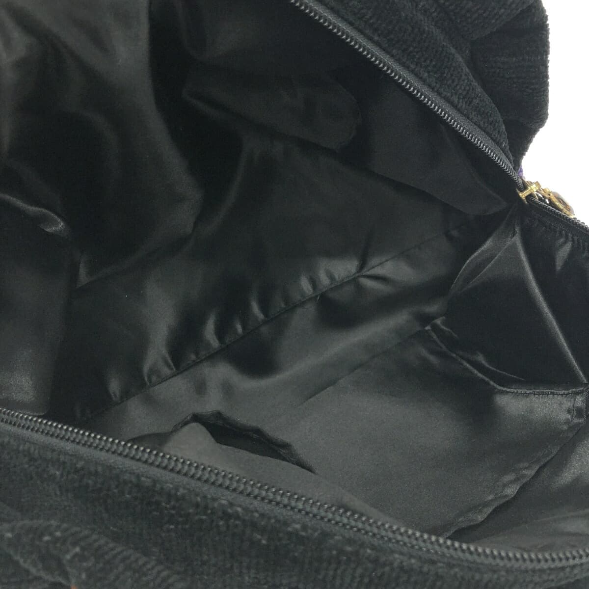 FEILER Frill Handbag Poppies/Chenille Weave Black Ladies 6