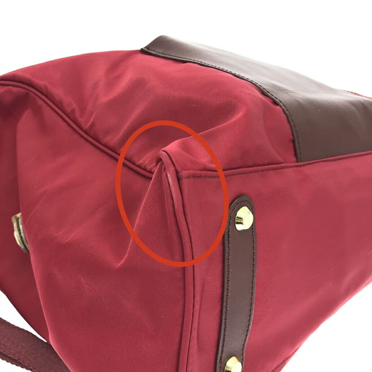 Kanana Project Boston Bag Good Condition Nylon Red Women's 7