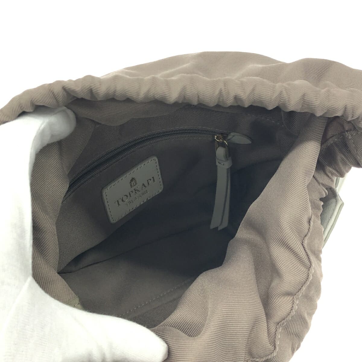 TOPKAPI Topkapi Shoulder Bag Excellent Condition Drawstring Gray Women's 6