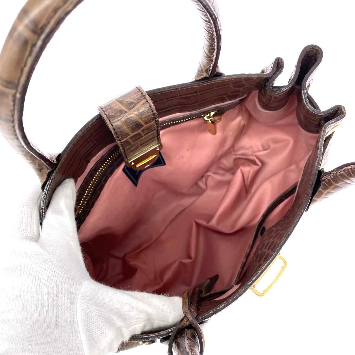 A.D.M.J (Accessoires De Mademoiselle) Accessoires De Mademoiselle Jap Tote Bag Leather Brown Ladies 4