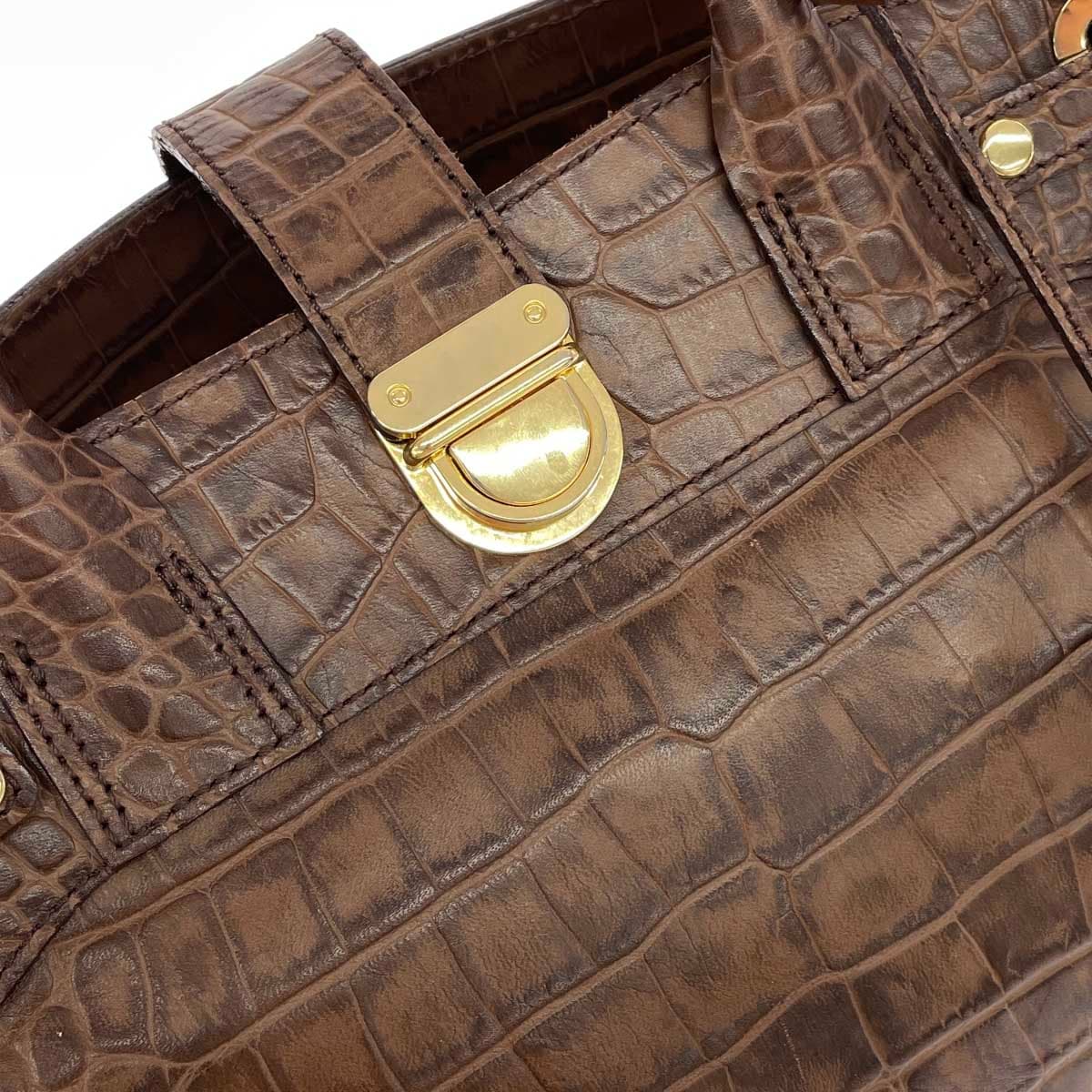 A.D.M.J (Accessoires De Mademoiselle) Accessoires De Mademoiselle Jap Tote Bag Leather Brown Ladies 5