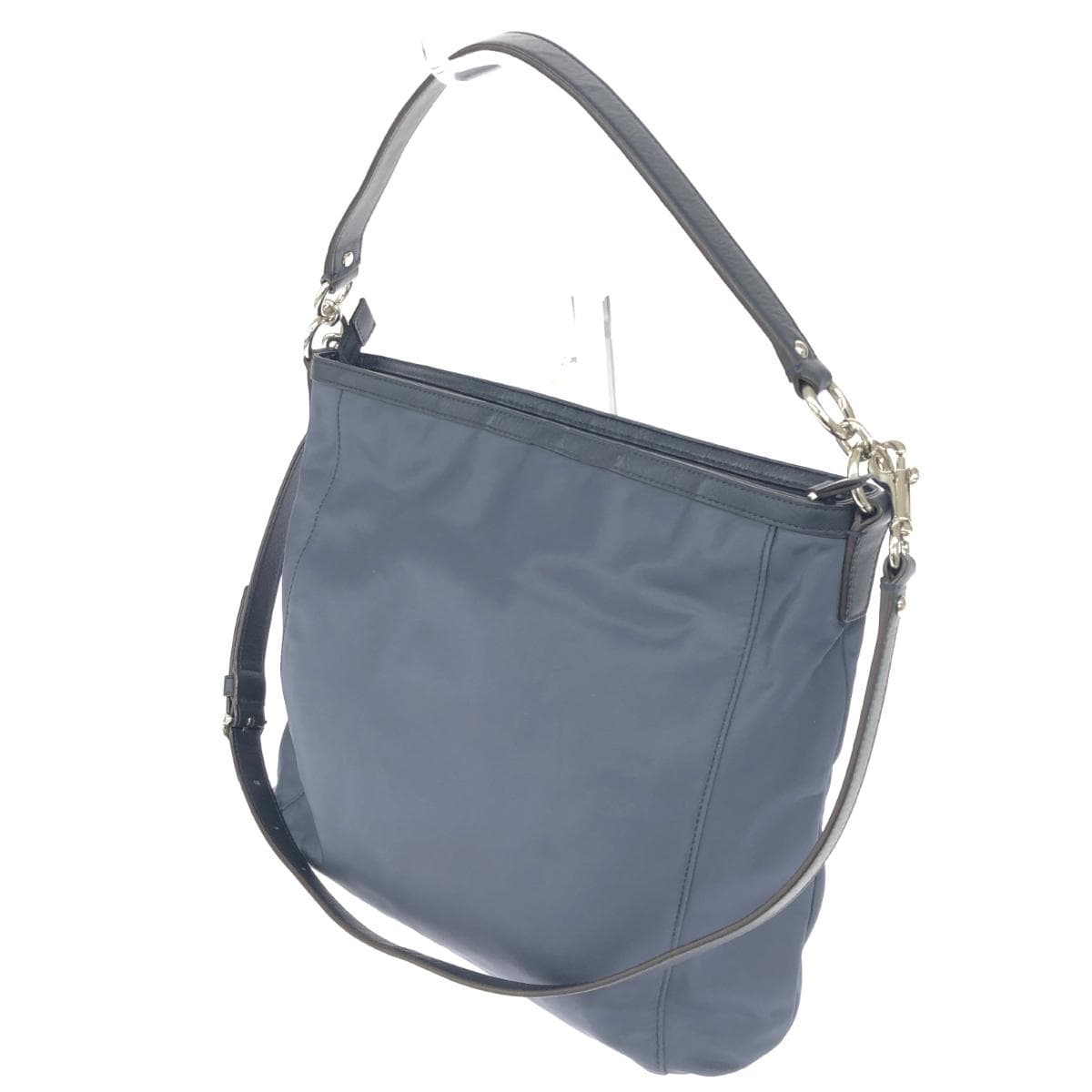 COACH 2WAY Shoulder Bag Good Condition Nylon F32981 Navy Ladies 3