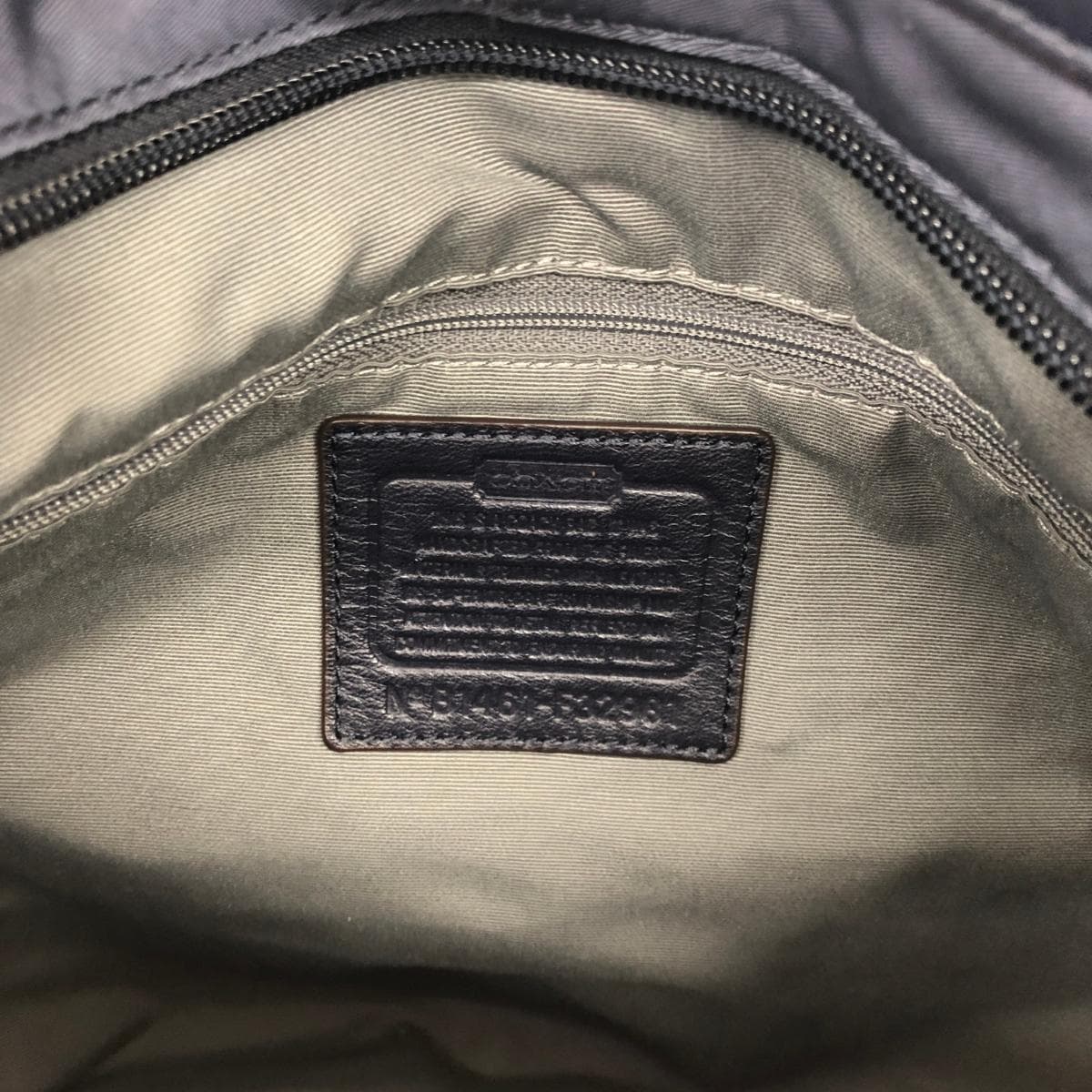 COACH 2WAY Shoulder Bag Good Condition Nylon F32981 Navy Ladies 9