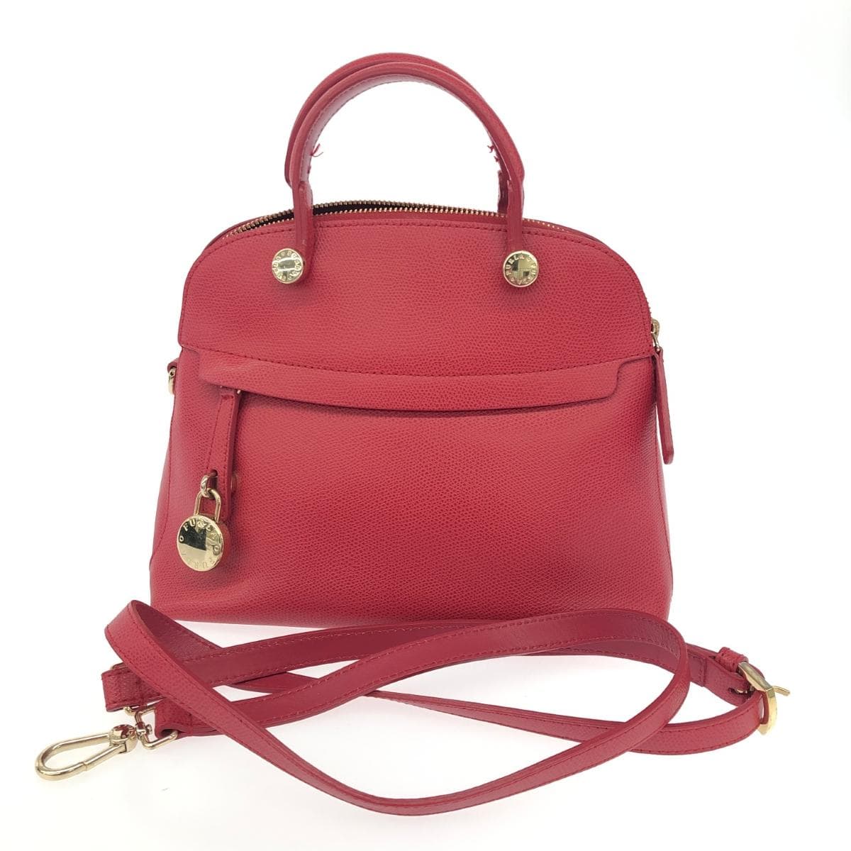 FURLA 2WAY Bag / Piper Leather Red Women's